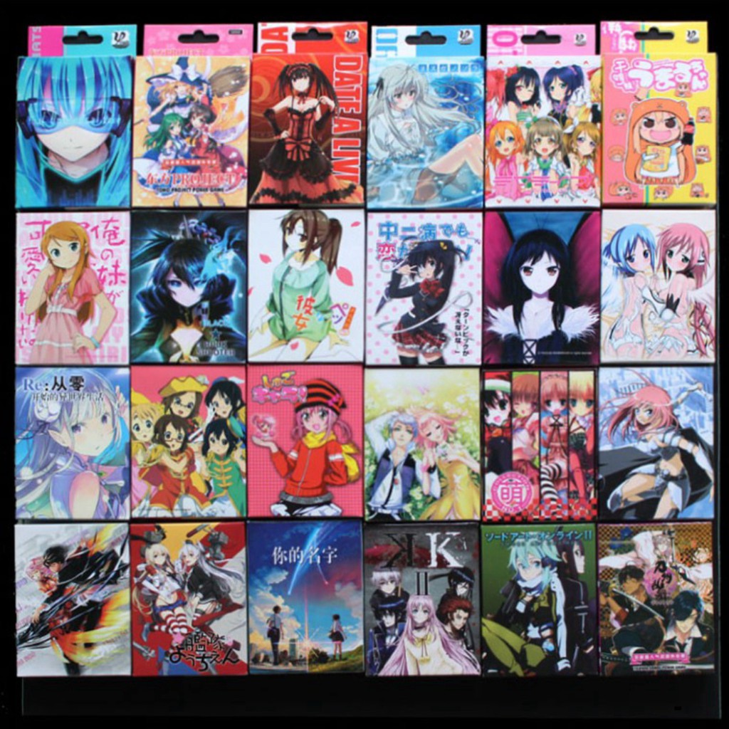 (20 mẫu) Bài tây 54 lá anime-manga(Kimetsu,Naruto,Re zero,Attack on titan,Conan,Kid,Onepiece,Totoro..)