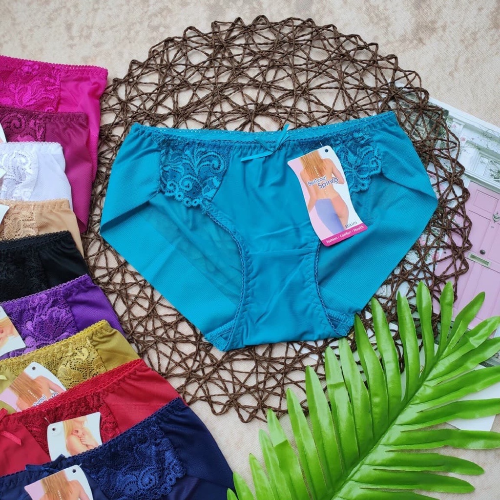Sỉ 10 Quần lót spring ren sườn siêu nhẹ VNXK 5405