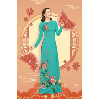 ÁO DÀI TRUYỀN THỐNG IN SƠN CA CAO CẤP - KHÔNG KÈM QUẦN