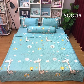 (RẺ NHẤT SÀI GÒN)Bộ ga gối poly Drap 1m6x2m mã hàng M08