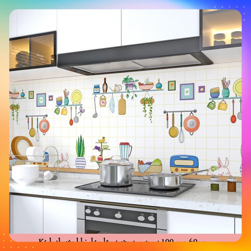 Giấy dán bếp tráng nhôm, decal dán bếp hàng cao cấp, cách nhiệt, dễ lau chùi, DC15