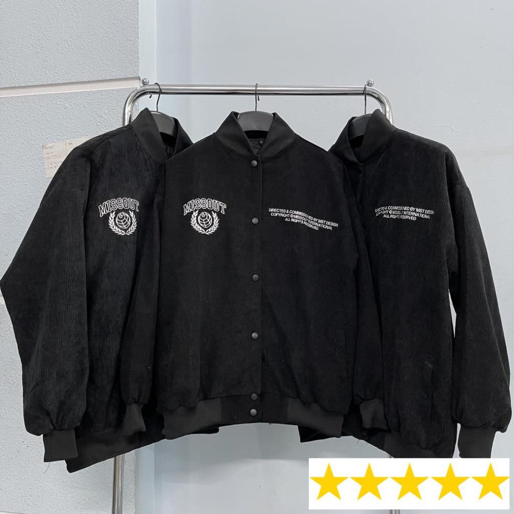 Áo Khoác bomber missout Typo nam nữ streetwear Shop