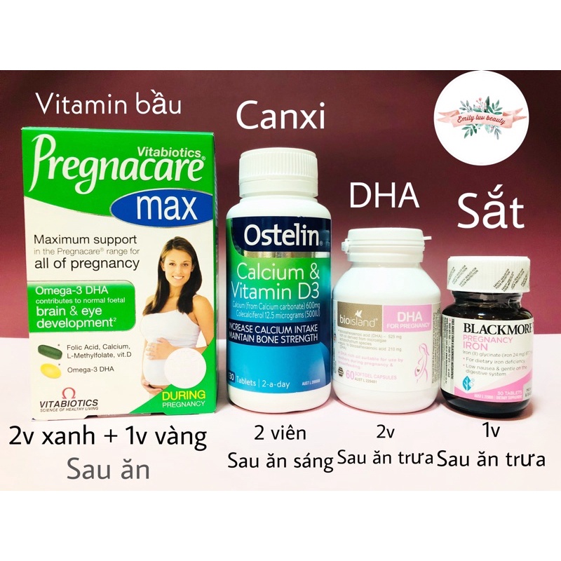 Vitamin cho bà bầu và sau sinh Pregnancare Max Anh