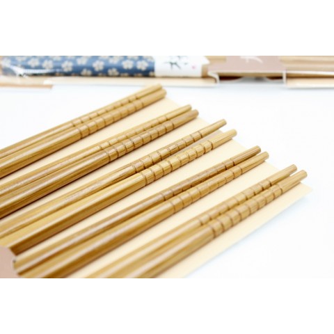 [Hỏa Tốc HN] Set 5 đôi đũa hoa xanh cao cấp nội địa nhật bản