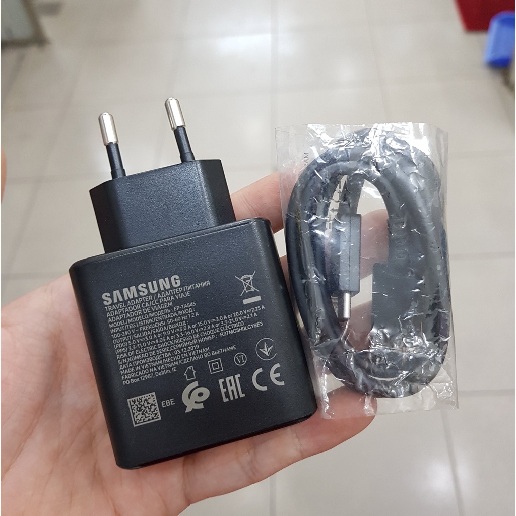 Bộ sạc nhanh Samsung Travel Adapter 45W EP-TA845X - Hàng Chính Hãng || Tặng cáp 5A Type-C