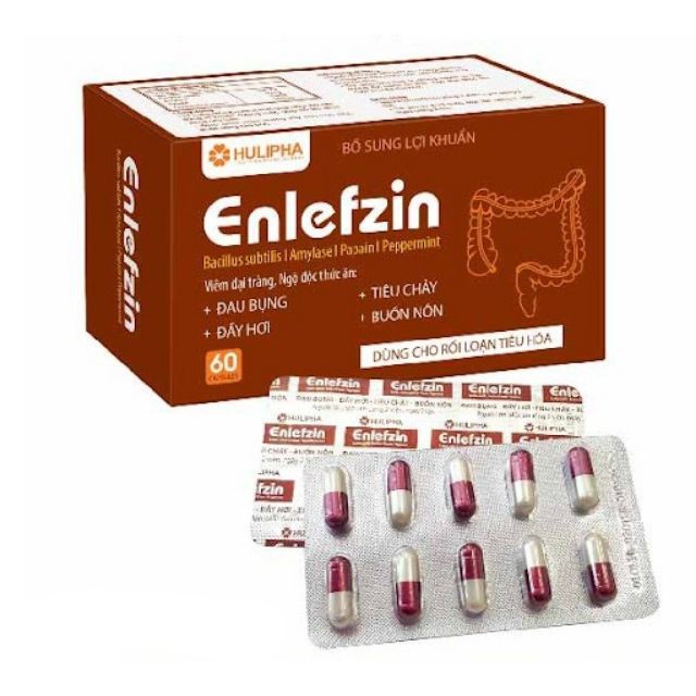 Enlefzin - Hỗ trợ giảm các triệu chứng đầy hơi, khó tiêu, táo bón