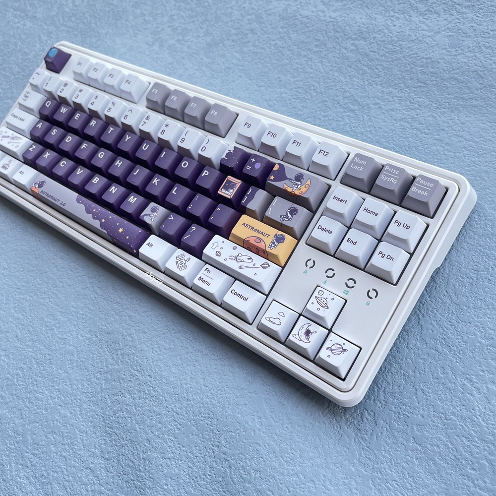 137 phím New Astronaut Keycap Cherry Profile người không gian anime PBT DYE SUB bàn phím cơ học keycap