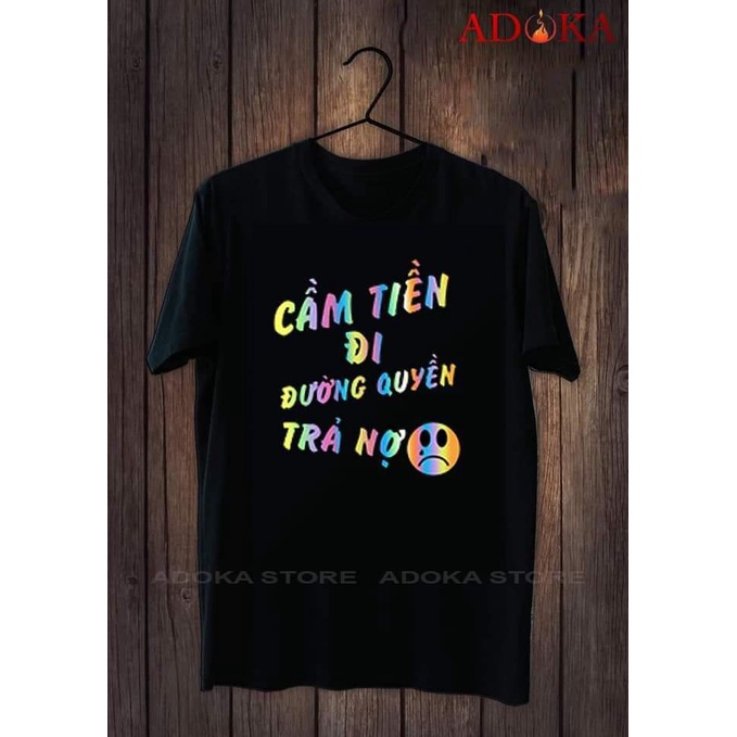 Áo thun tay ngắn in hình phản quang 7 màu cực chất, coton thoáng mát