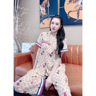 Đồ mặc nhà Pyjama lụa Mango cao cấp (HÀNG LOẠI 1)