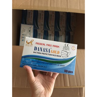 (Chính hãng)(yêu thích)Khẩu trang y tế 4 lớp Danasa gold hộp 50 cái