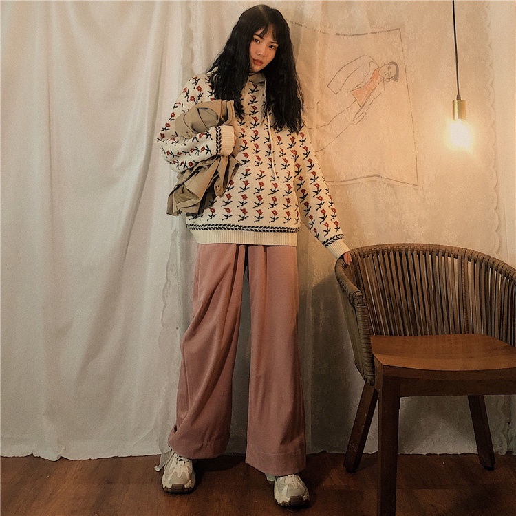 Quần dài nữ ống rộng thời trang cá tính