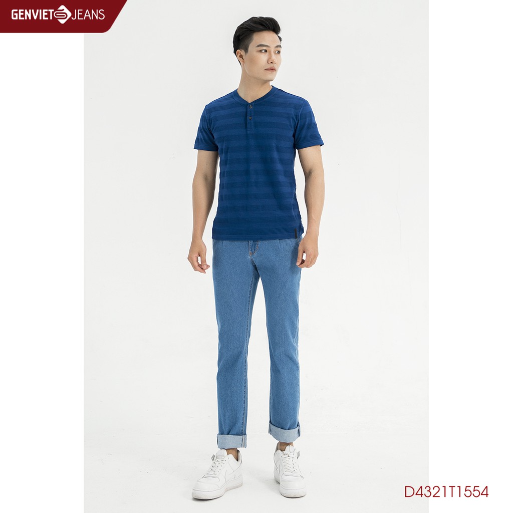 Áo Thun Nam Viền Kẻ Ngang D4321T1554 GENVIET | BigBuy360 - bigbuy360.vn