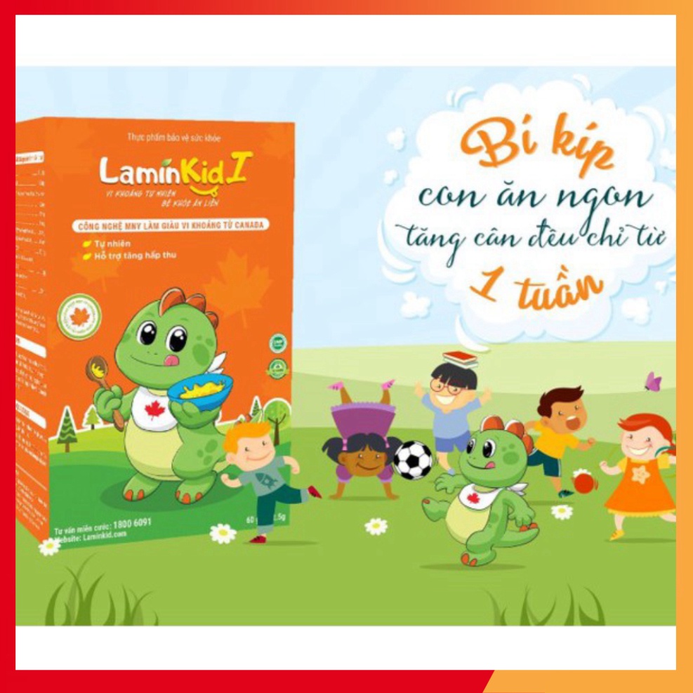LaminKid I (Hộp 20 gói) - Giúp trẻ ăn ngon, tăng sức đề kháng - Lamin Kid