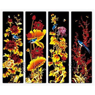 Tranh Thêu Chữ Thập Chưa Thêu Xuân-Hạ-Thu-Đông 222351 kt 28 *75*4