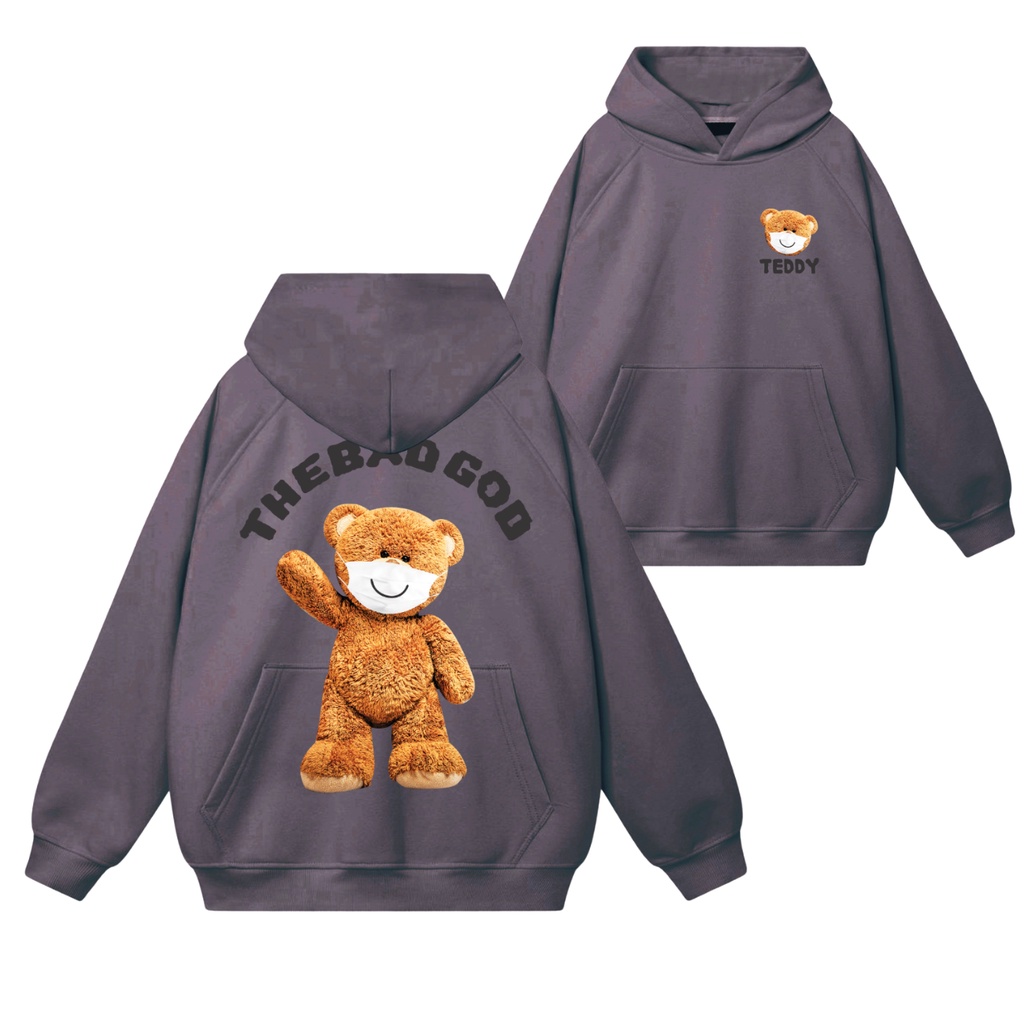Áo Hoodie Unisex Nam Nữ H18 bo dệt form rộng nỉ bông mũ 2 lớp FPLUS