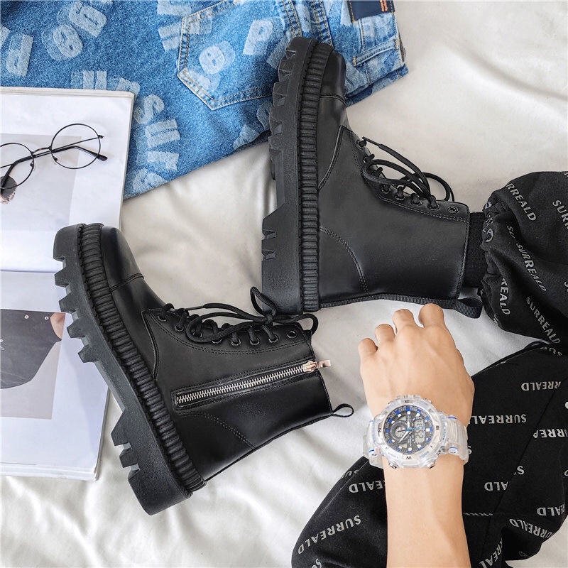 Order Boots nam có khoá kéo phong cách Ulzzang mới nhất thu đông | BigBuy360 - bigbuy360.vn