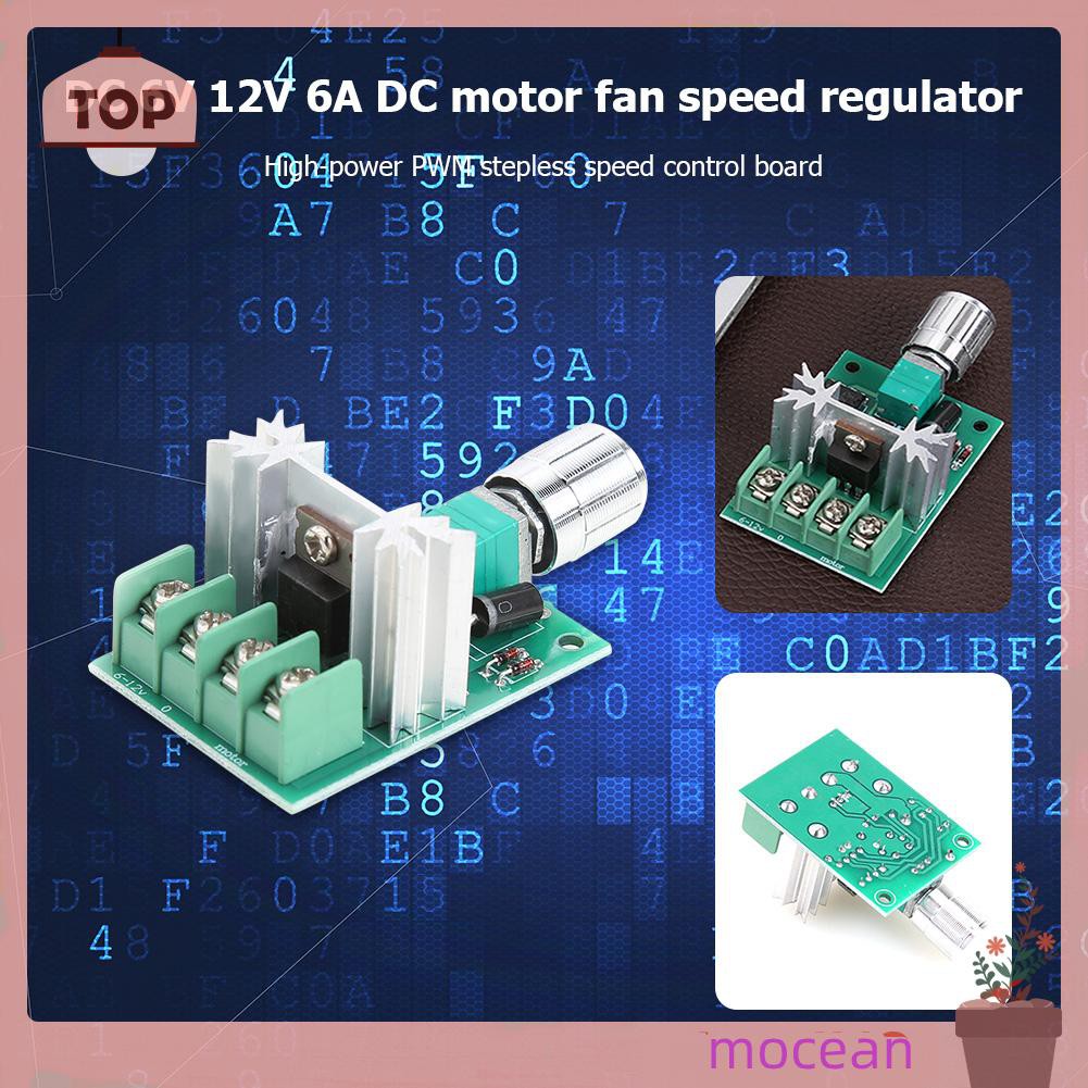 DC Mô Đun Điều Khiển Tốc Độ Động Cơ 6v 12v 6a Pwm