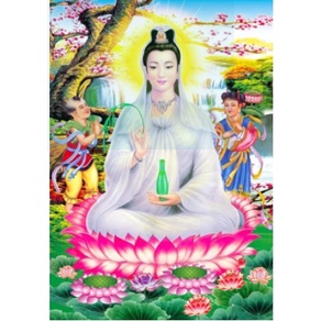 tranh thêu chữ thập mẹ phật bà quan âm lv3513 (55x75)cm - tranh chưa thêu