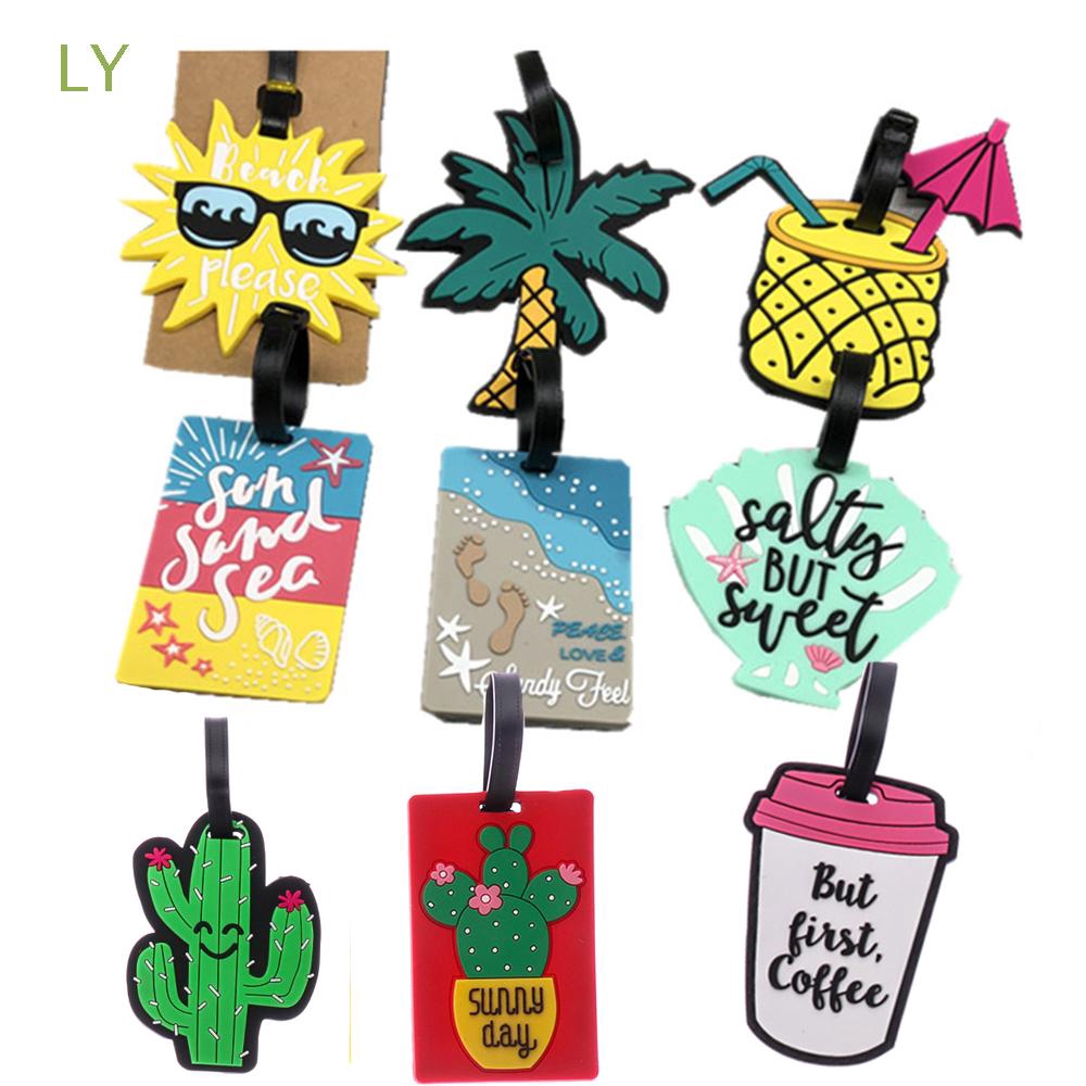 LY Personality Silicone Travel  Accessories Handbag Pendant Address Holder Luggage Tag