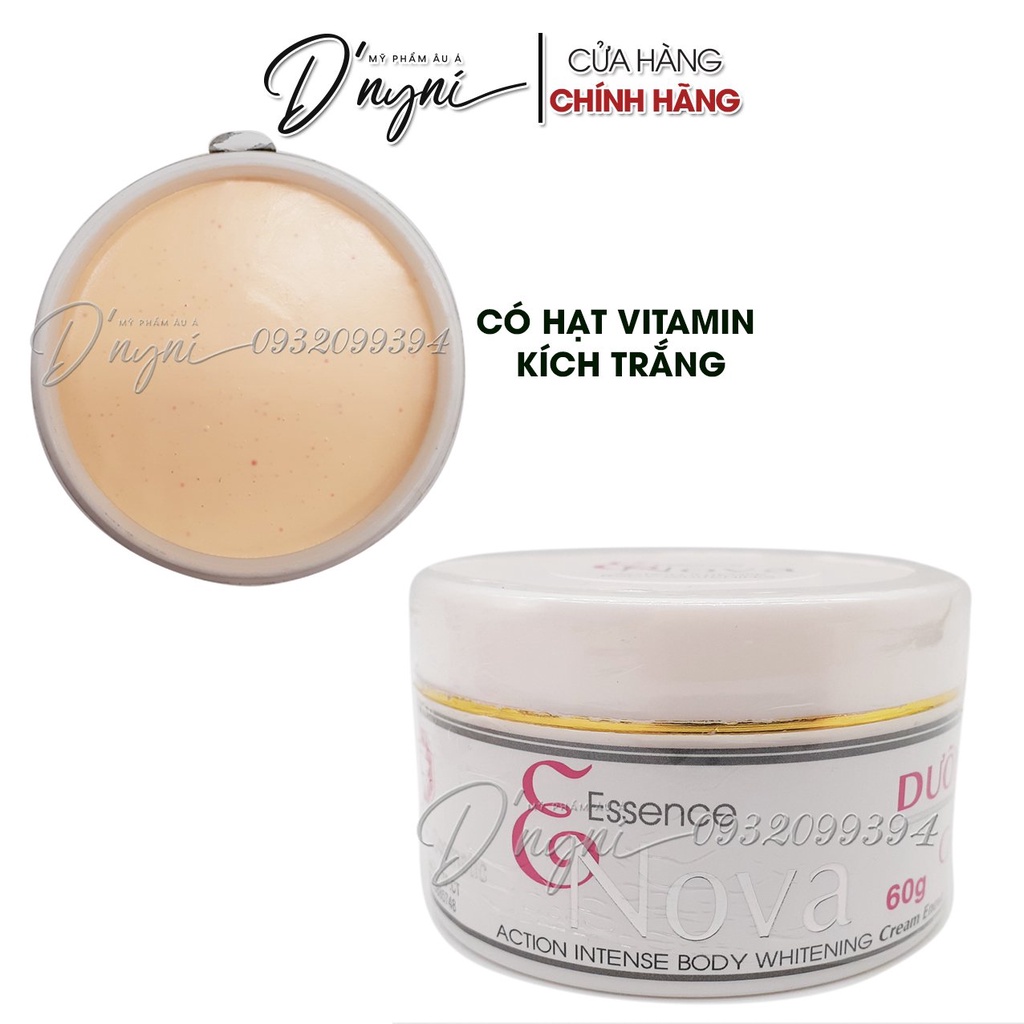 Kem Dưỡng Trắng Da Cấp Tốc Toàn Thân ENOVA ESSENCE Action Intense Body Whitening Cream 60 gram