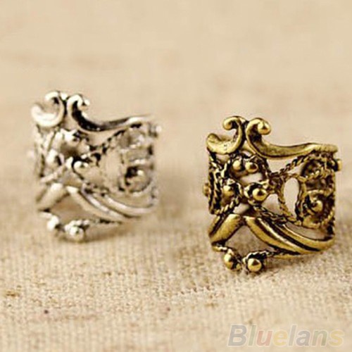 Khuyên vành tai đơn chạm khắc tinh tế phong cách punk cá tính dành cho nữ