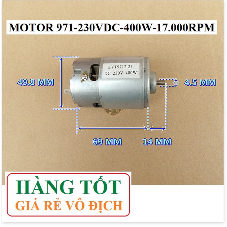 Các loại động cơ DC: 370, 540, 545, 775 và phụ kiện chế máy mài, máy cắt, máy khoan