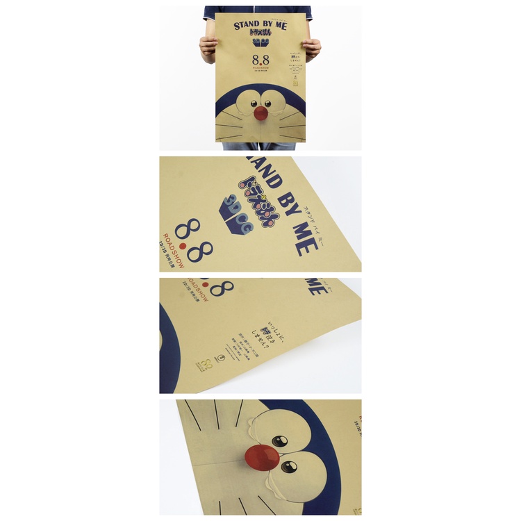 Poster trang trí hình doraemon 51x36cm