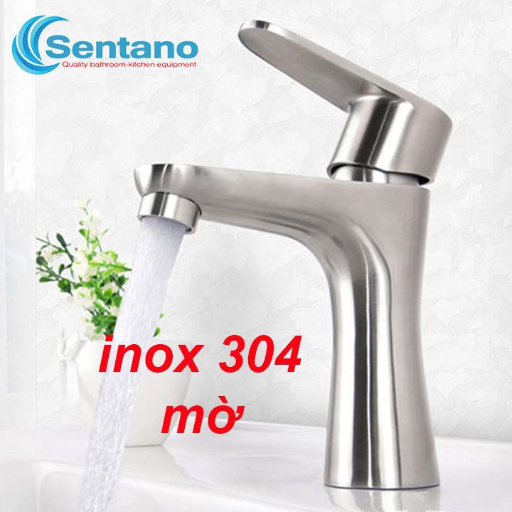 [BH 36 THÁNG - LỖI 1 ĐỔI 1 30 NGÀY] Vòi lavabo nóng lạnh dòng cao cấp Sentano STN-304 Plus 100% inox 304