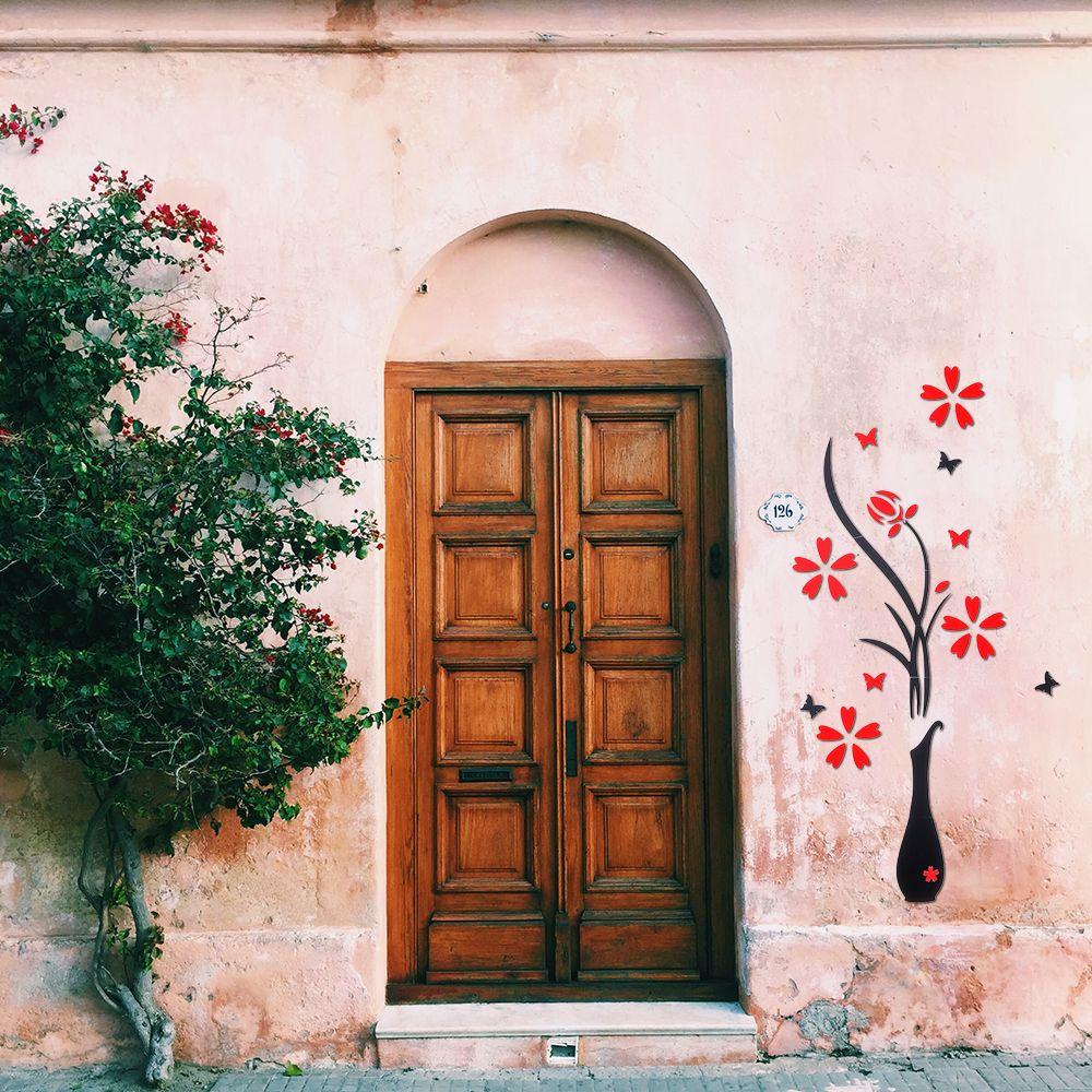 CONOPERY Sticker Dán Tường Bằng Acrylic Hình Cây 3D Sống Động Trang Trí Phòng Ngủ