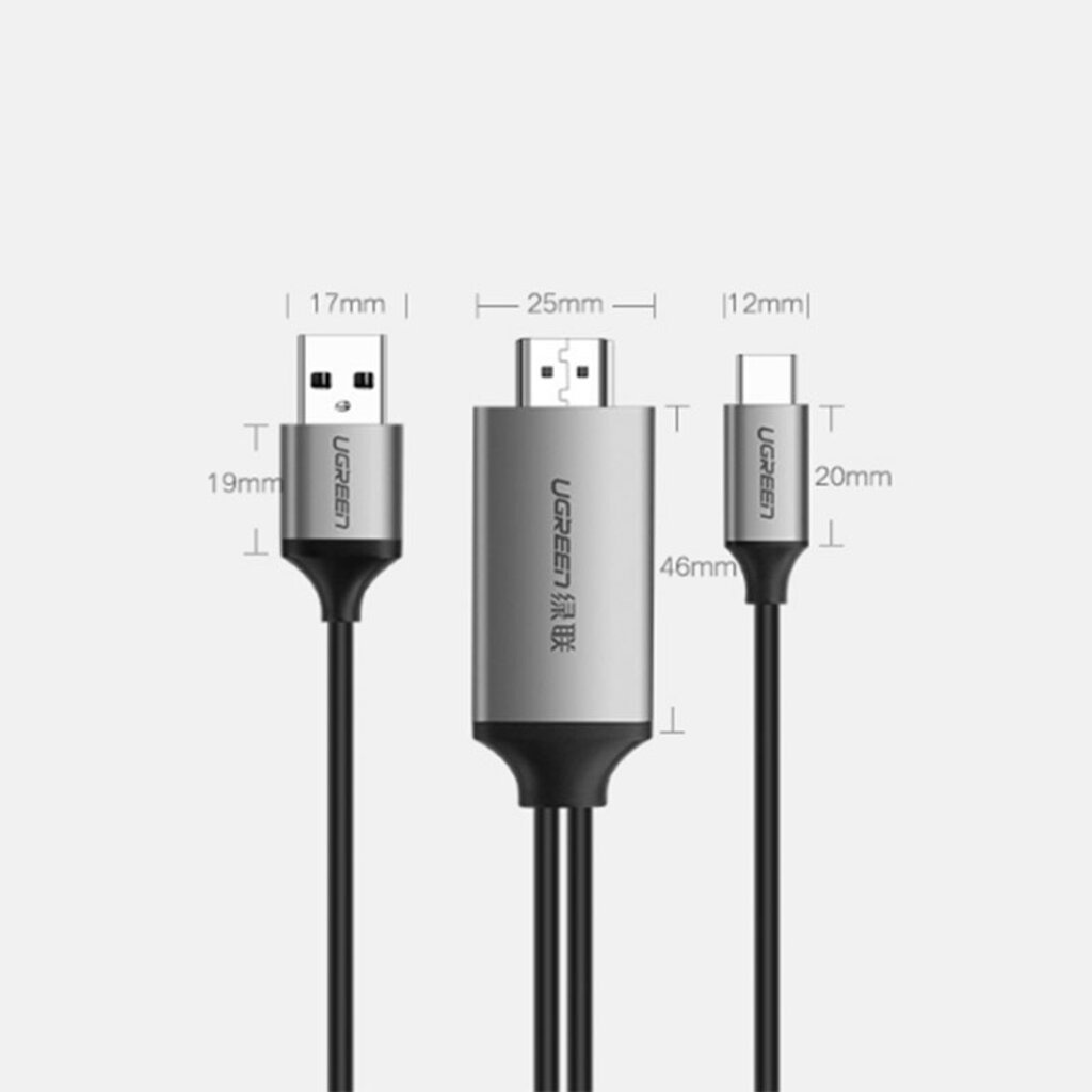 Cáp chuyển USB type C ra HDMI Ugreen 50544 Chính Hãng CM183 (Support 4K@60Hz dài 1,5met)