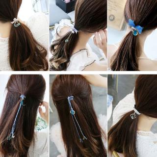 Dây Cột Tóc Đính Đá Lấp Lánh Phong Cách Hàn Quốc