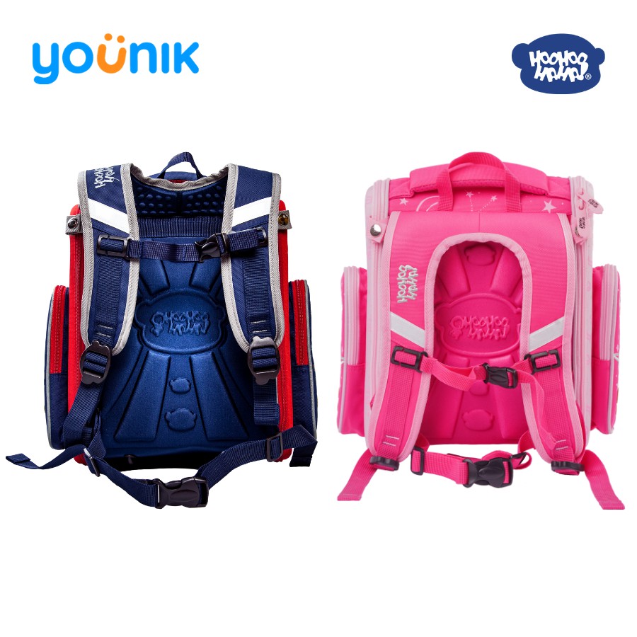 Balo Younik Chống Gù Cao Cấp Chuẩn Ergonomic Châu Âu Lớp Học Mật Ngữ Milita in hình dễ thương cho bé tiểu học