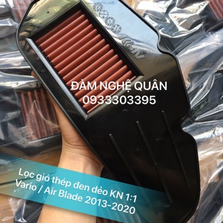 Lọc gió thép đen dẻo KN 1:1 cho Vario 2015-2019 / Air Blade 2013-2020 loại tốt mới 100% 💰 160,000, VND / 1 cái