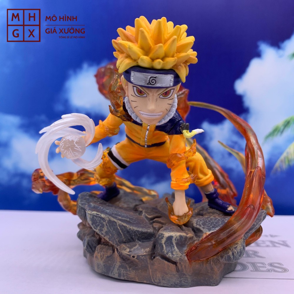 Mô hình Naruto nhất vỹ đang sử dụng rasengan siêu đẹp hàng cực nét cao 9 cm hokage làng lá  jinchuriki cửu vĩ  figue mô