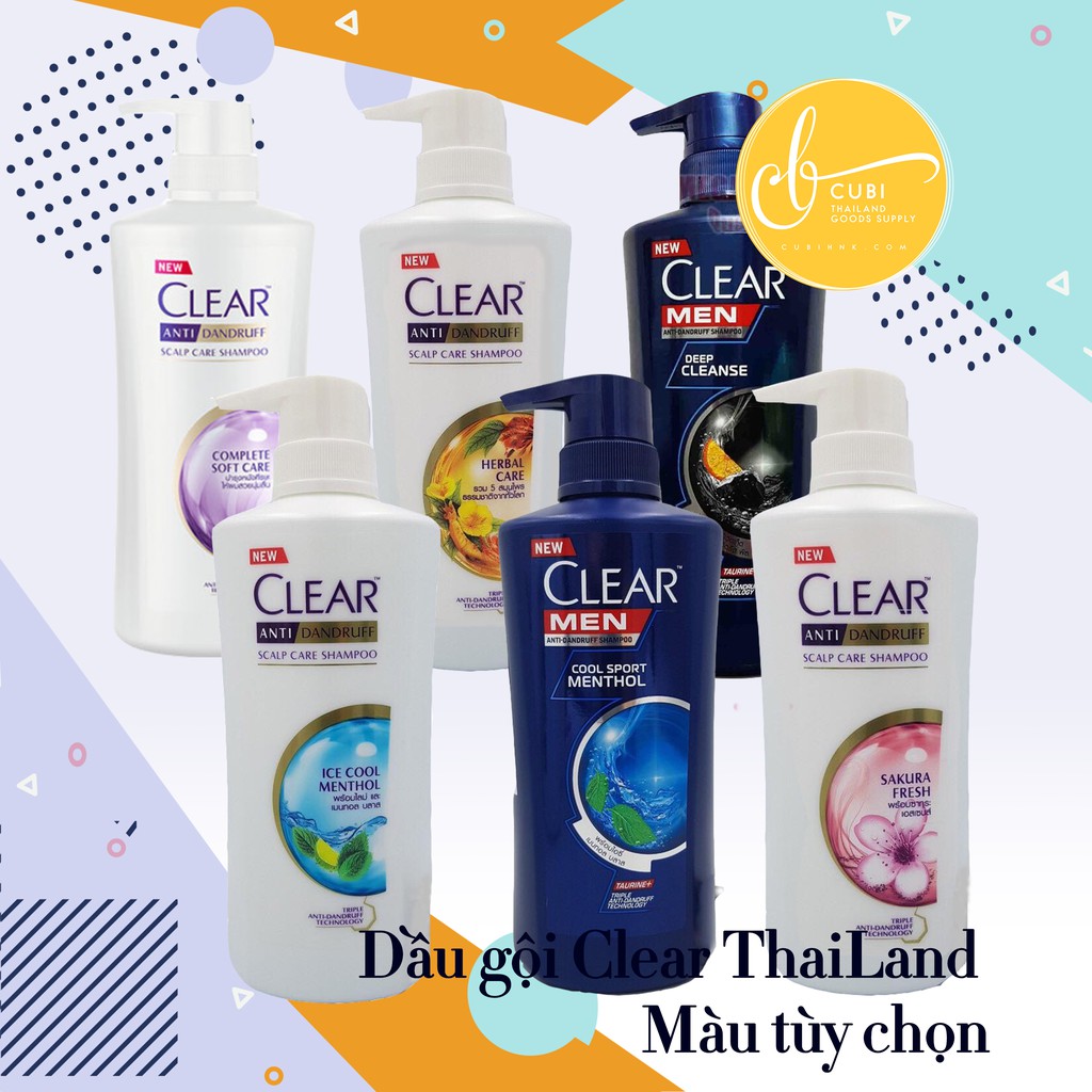 Dầu Gội Clear Men Thái Lan 450ml