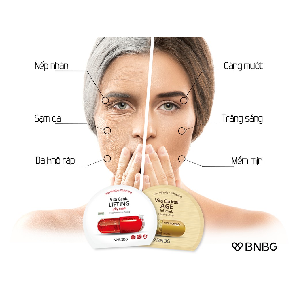 Combo 10 mặt nạ BNBG Vita Genic Lifting Jelly Mask săn chắc da 30ml NPP Shoptido