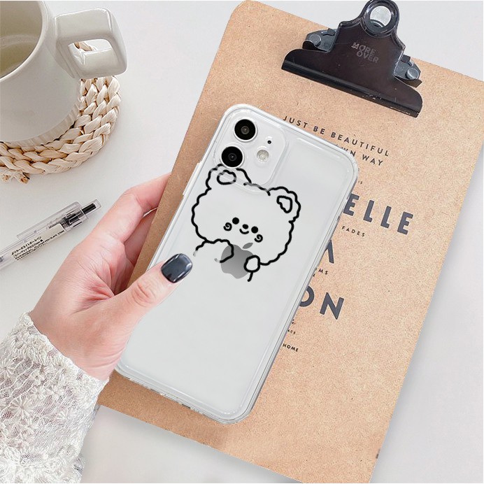 Ốp lưng iphone trong cạnh vuông BVC gấu thỏ ôm 6plus/6splus/7/7plus/8/8plus/x/xr/xs/11/12/pro/max/plus/promax-Awifi B4-5 | BigBuy360 - bigbuy360.vn