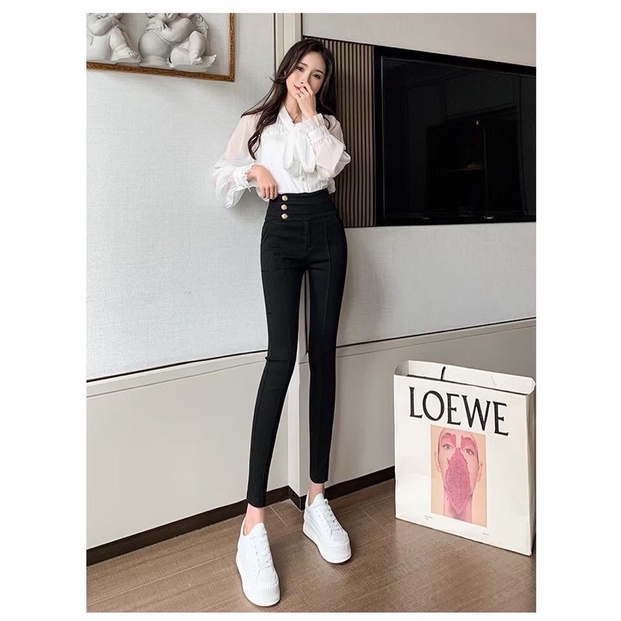 Quần skinny cạp cao co dãn 4 chiều