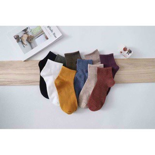 Set 5 đôi tất muối tiêu cổ trung ấm áp cho chị em