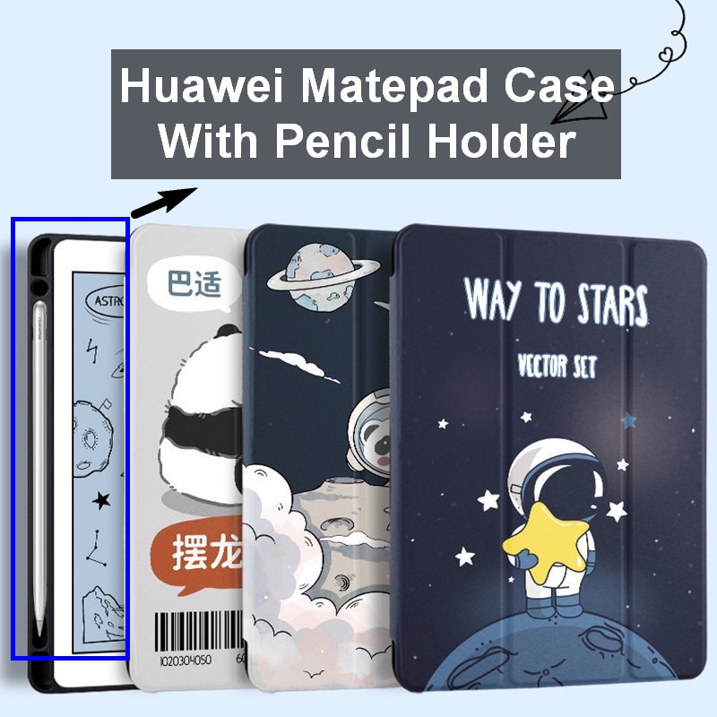 Ốp Máy Tính Bảng Silicone Với Ngăn Đựng Bút Chì Cho Huawei Matepad 10 4 Huawei V6 Matepad 11 Pro10.8
