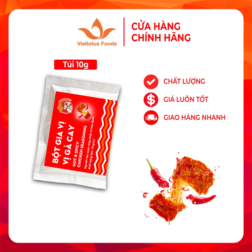 Combo 4 loại gia vị lắc siêu hot - Vị gà cay/ Trứng muối/ Phô mai/ Trà xanh