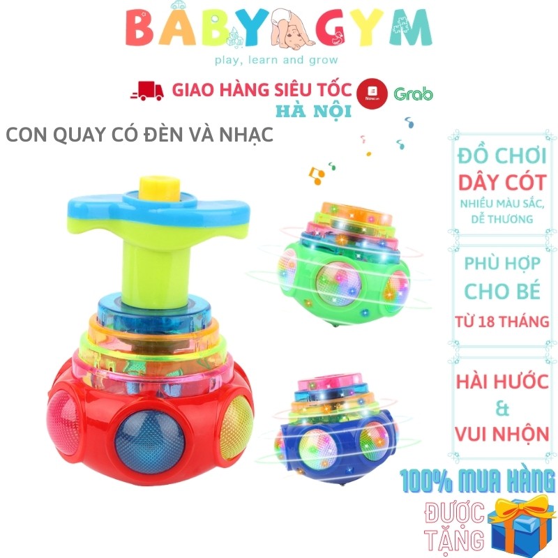 Đồ Chơi Con Quay Cho Bé - Có Nhạc Và Đèn Led Khi Quay