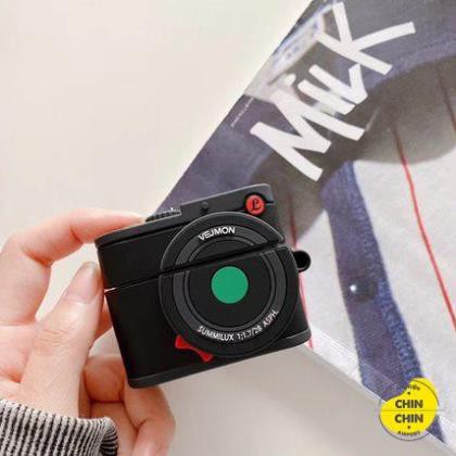Case Airpods Camera Máy Ảnh VEJMON Cho Airpod 1&amp;2 Pro i11 i12 Bằng Silicon Dẻo Cực Phong Cách