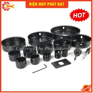 Bộ mũi khoét thạch cao-gỗ mềm 16 chi tiết-Thép carbon cao cấp