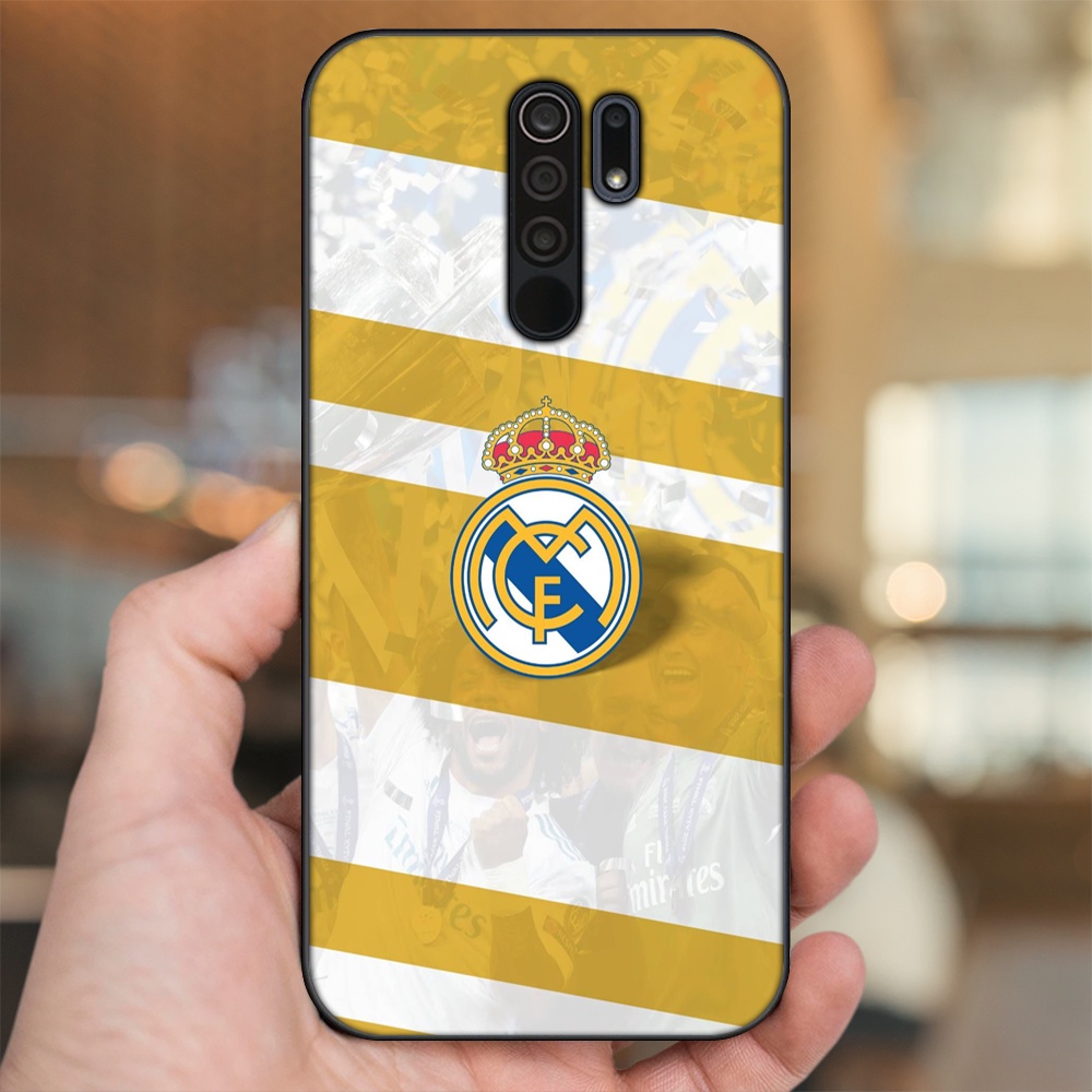 Ốp lưng Xiaomi Redmi 9 viền đen in hình Real Madrid