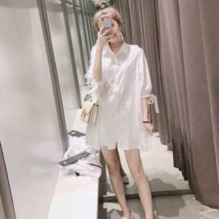 💋 Đầm Sơ Mi Tay Thắt Nơ Xinh