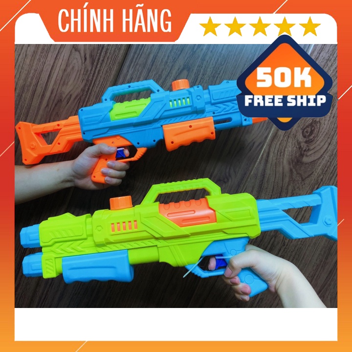 Đồ chơi hành độngFreeshipSung Bắn Nước Đồ Chơi Cho Bé Áp Lực Cỡ Lớn, Sung Phun Nước 2 Nòng