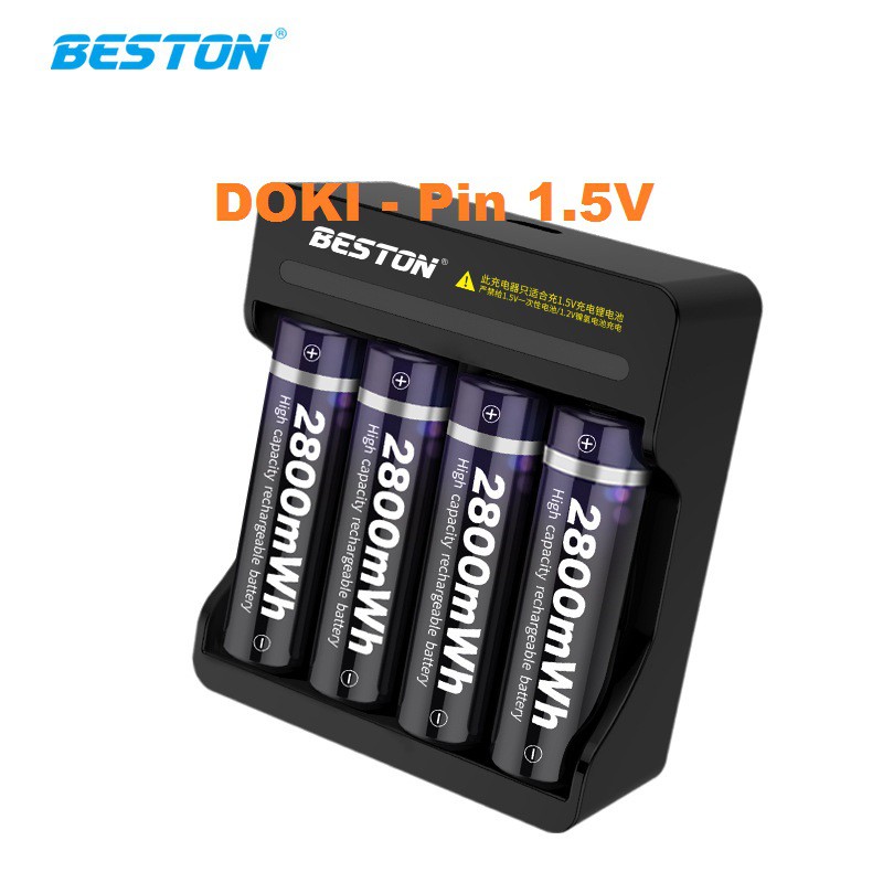 Combo Pin sạc AA AAA 1.5V Beston Lithium - Mã có Kèm Sạc (+Sạc) - Bảo hành 1 tháng - Chính hãng - Rẻ nhất thị trường