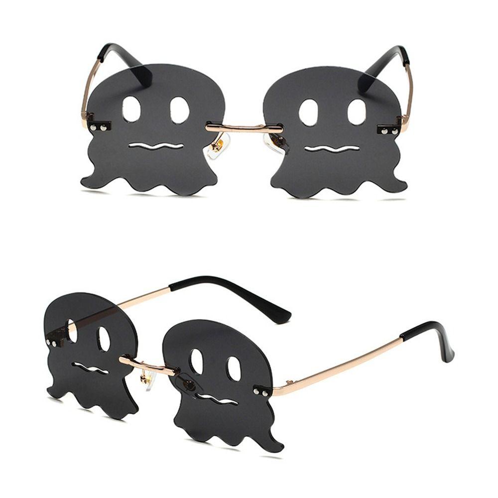 Kính Mát Không Viền Chống Tia UV Hóa Trang Halloween