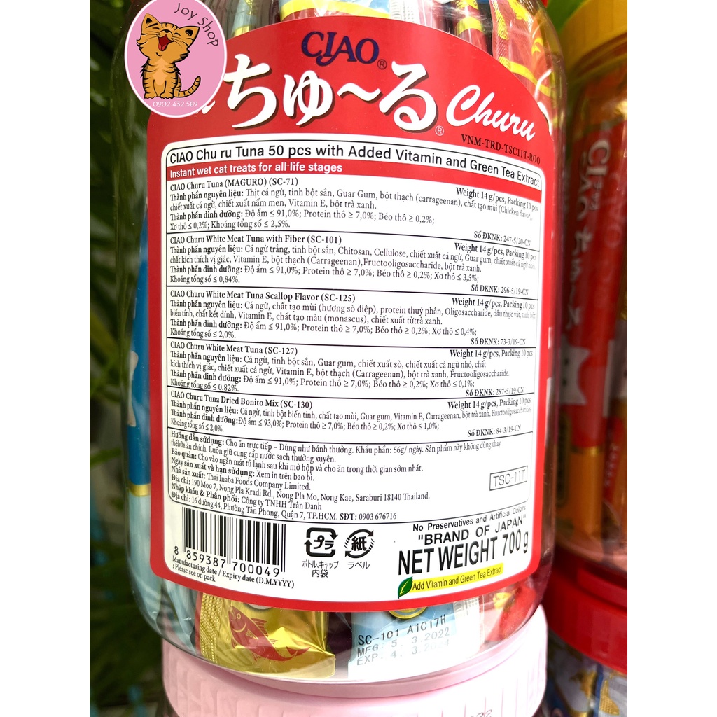 [HŨ 50 THANH] SÚP THƯỞNG CIAO THÁI CHO MÈO